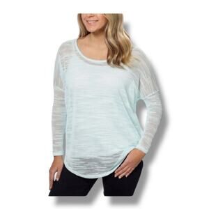 Olive & Oak Anthropologie Women’s Long Sleeve Scoop Neck Sheer Marled Tunic